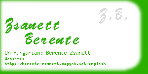 zsanett berente business card